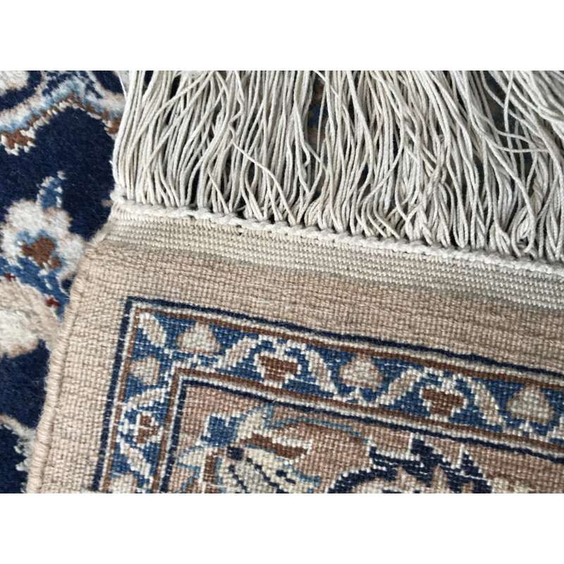 Tapis perse vintage en laine et soie