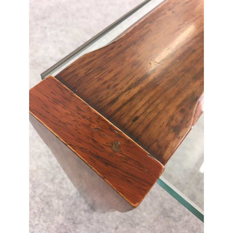 Brazilian Coffeetable in Rosewood with Glasstop