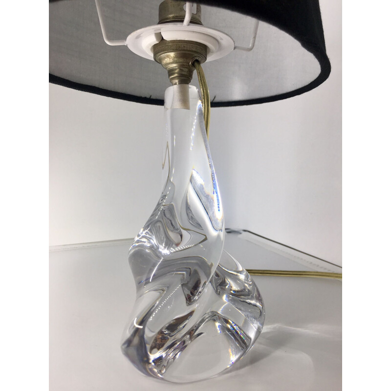 Vintage engraved lamp in crystal