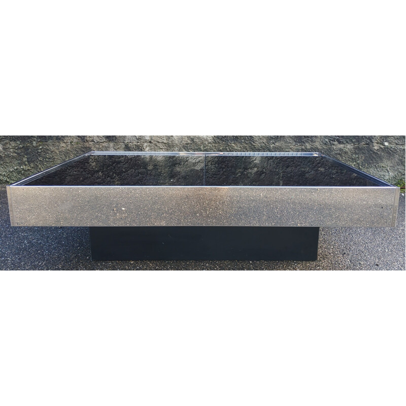 Vintage coffee table in metal by Cidue