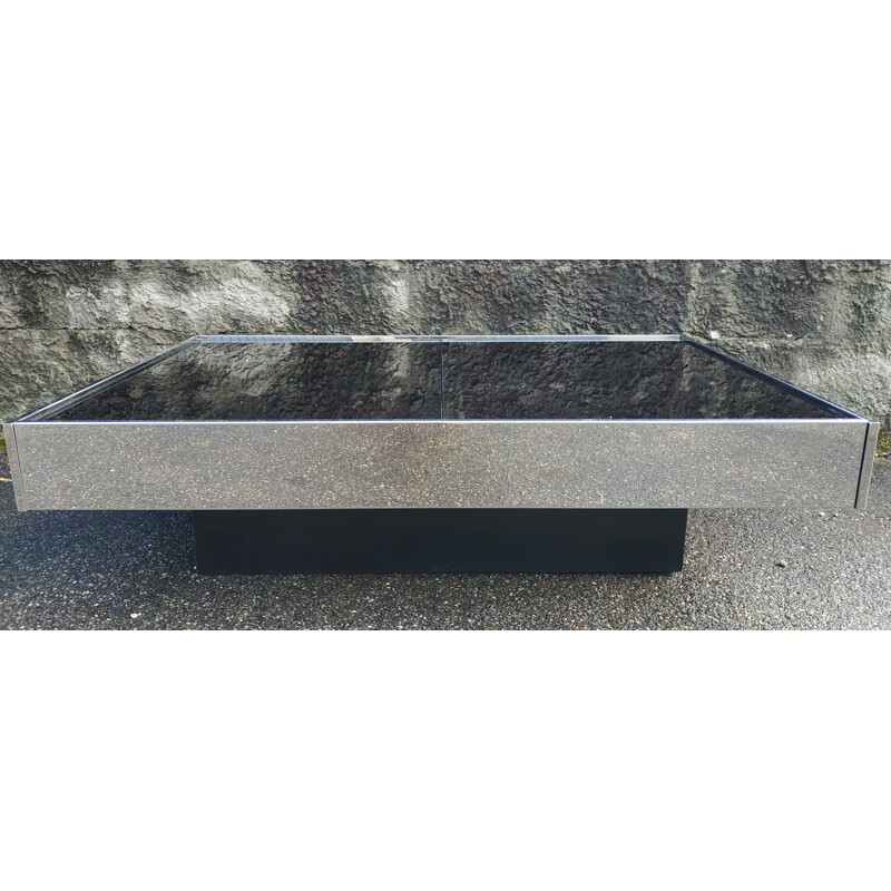 Vintage coffee table in metal by Cidue