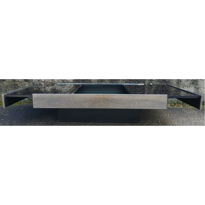 Vintage coffee table in metal by Cidue