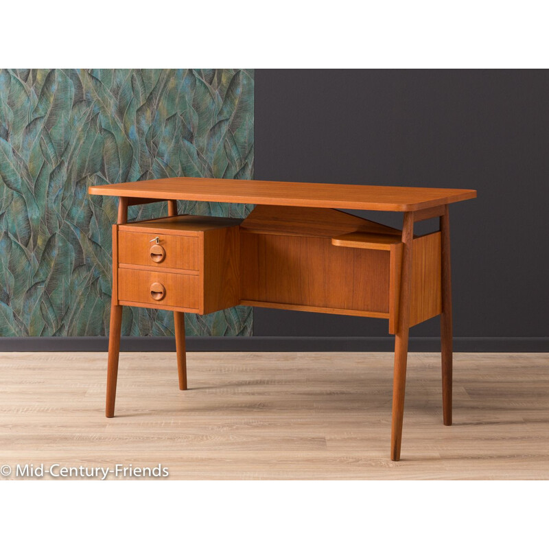 Vintage German writing desk in teak