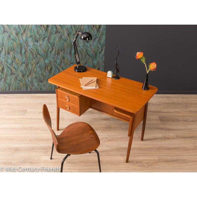 Vintage German writing desk in teak