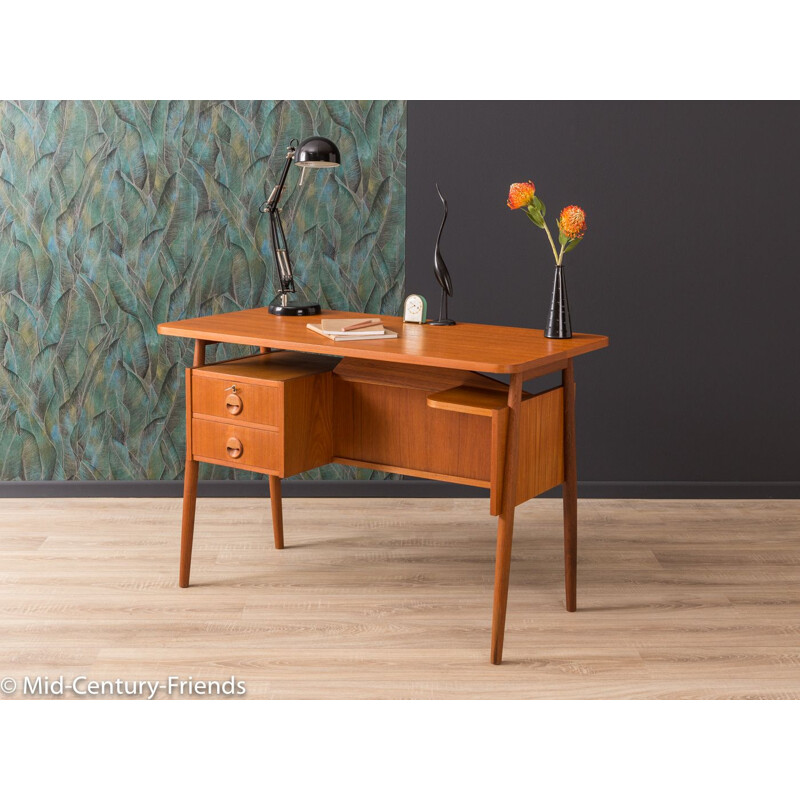 Vintage German writing desk in teak