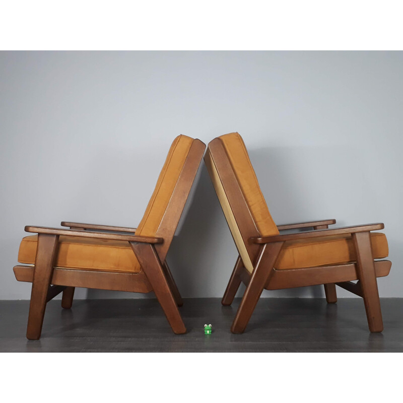 Set of 2 vintage armchairs "FS108" by Pierre Guariche