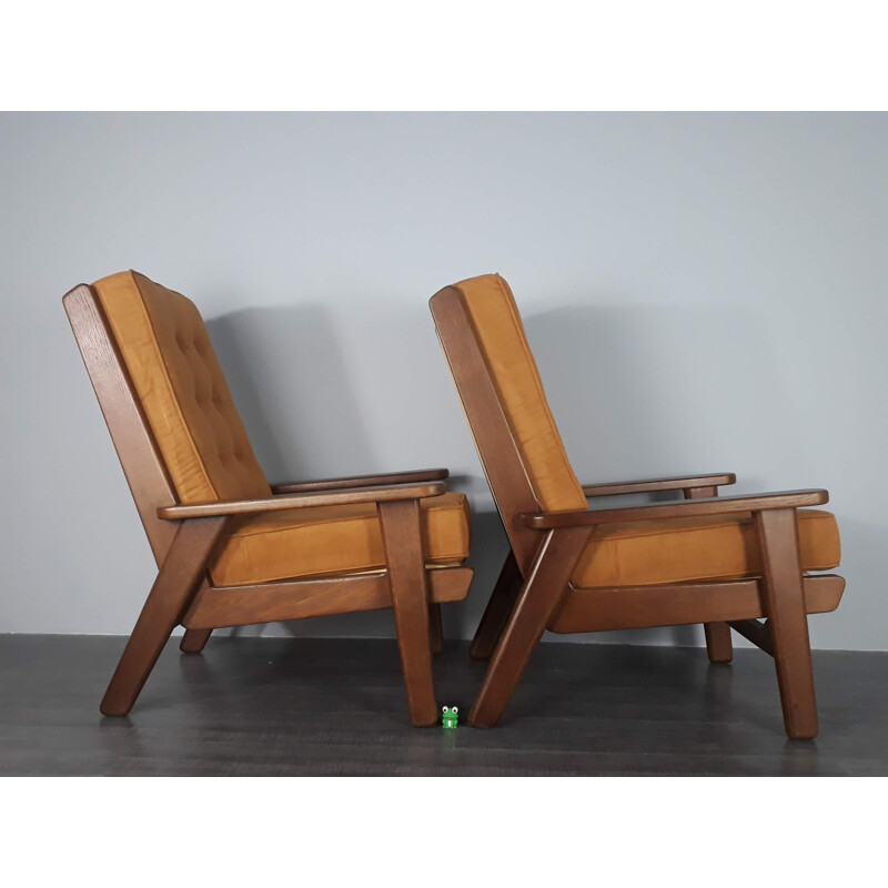Suite de 2 fauteuils vintage "FS108" par Pierre Guariche