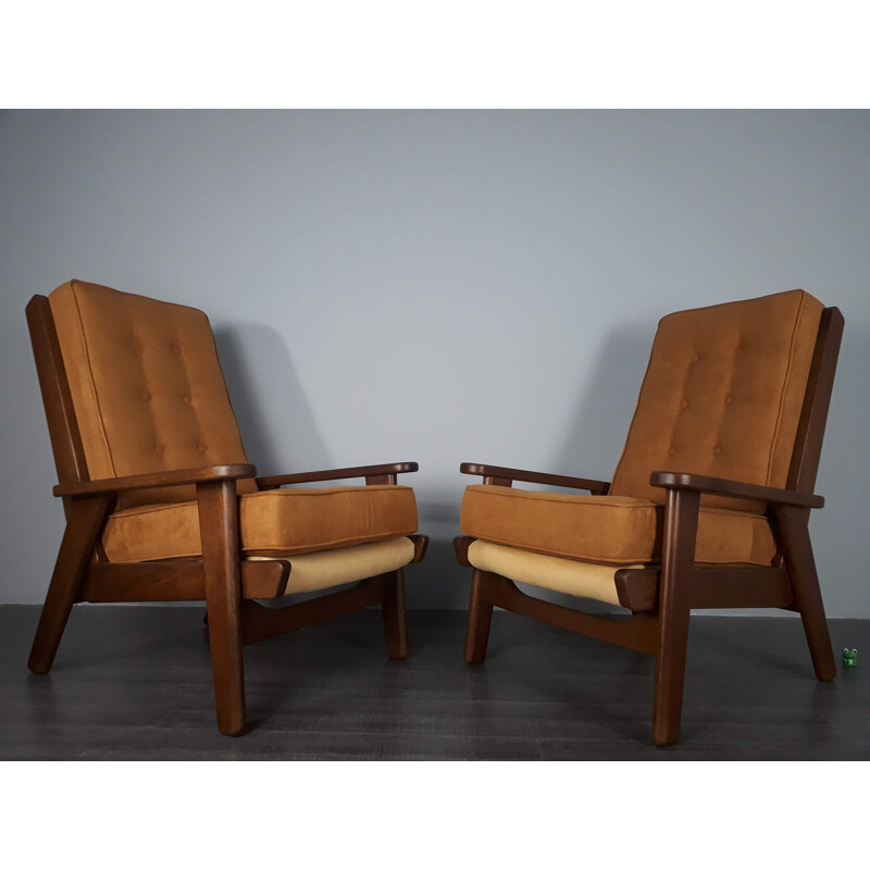 Suite de 2 fauteuils vintage "FS108" par Pierre Guariche