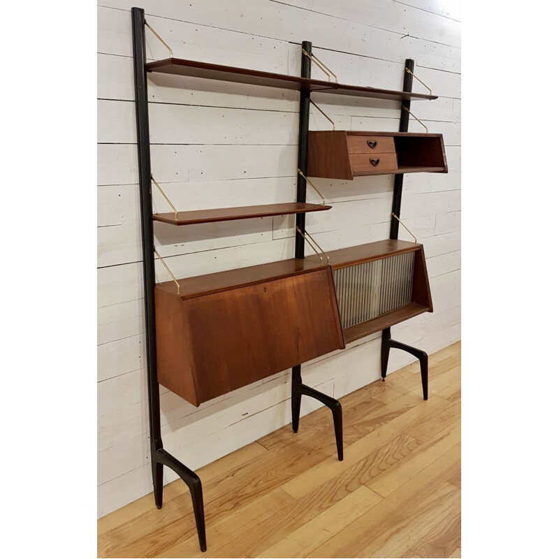 Vintage adjustable shelf system by Louis van Teeffelen for Wébé