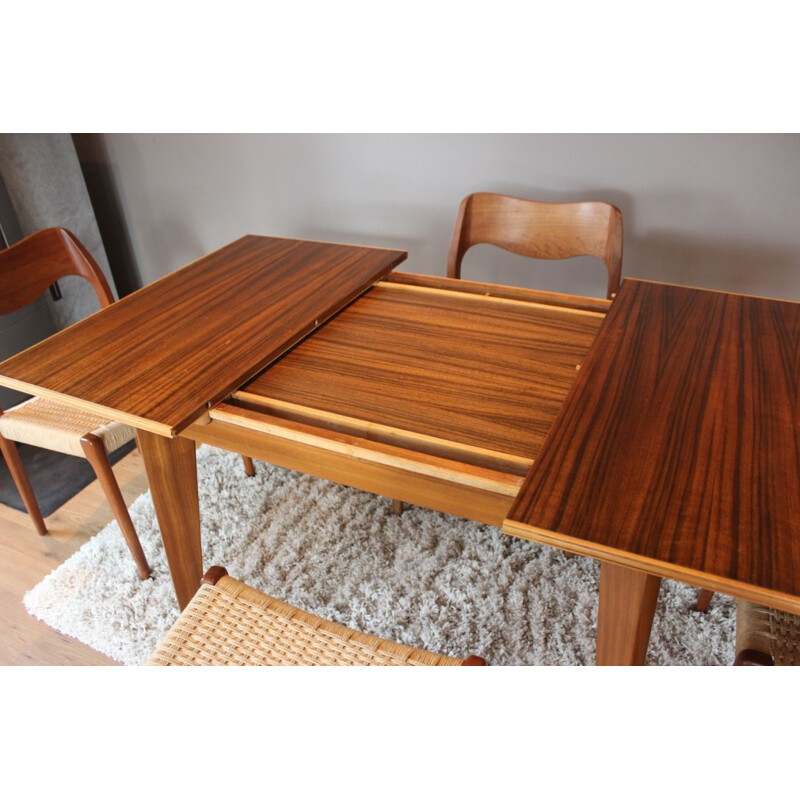 Vintage extendable table in walnut by Morris of Glasgow