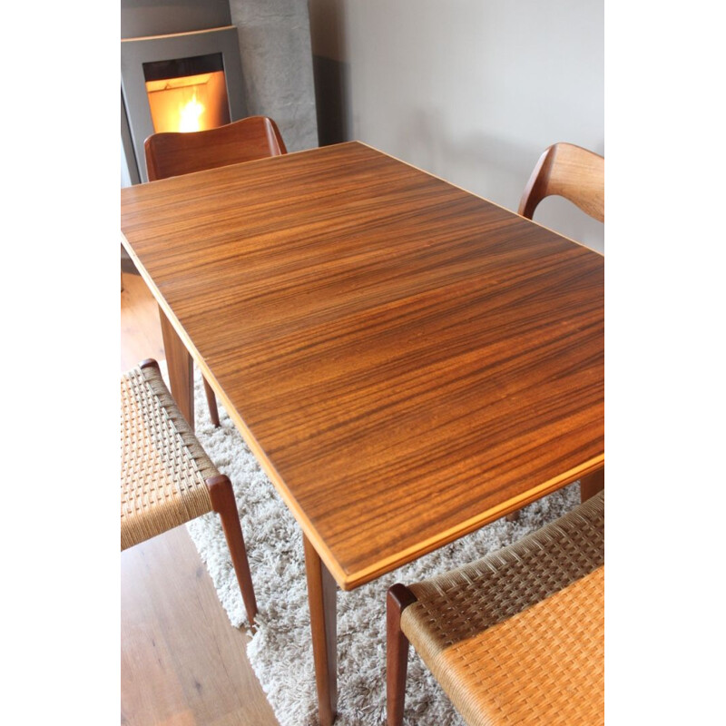 Vintage extendable table in walnut by Morris of Glasgow