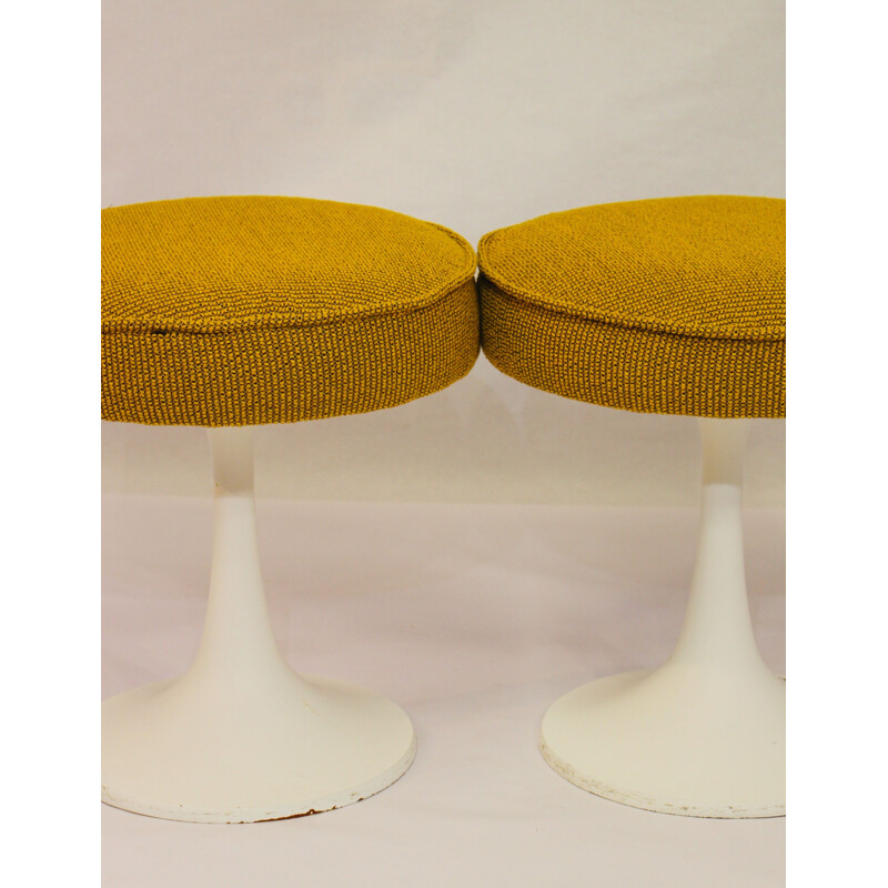 2 vintage stools vintage with tulip foot