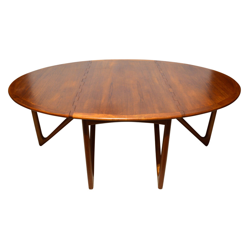 Scandinavian dining table in teak, Kurt OSTERVIG - 1950s