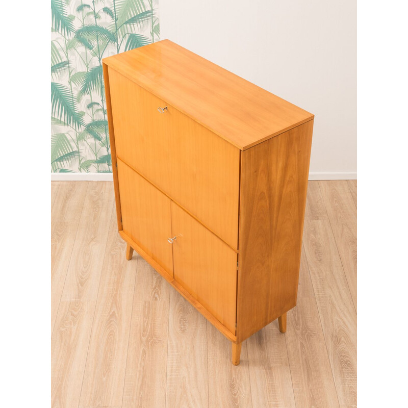 Vintage secretary desk in cherry wood 1950