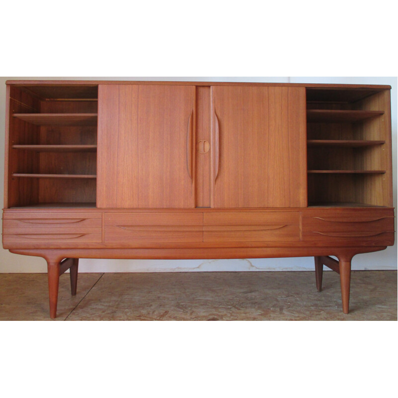 Vintage Danish high sideboard by Johannes Andersen