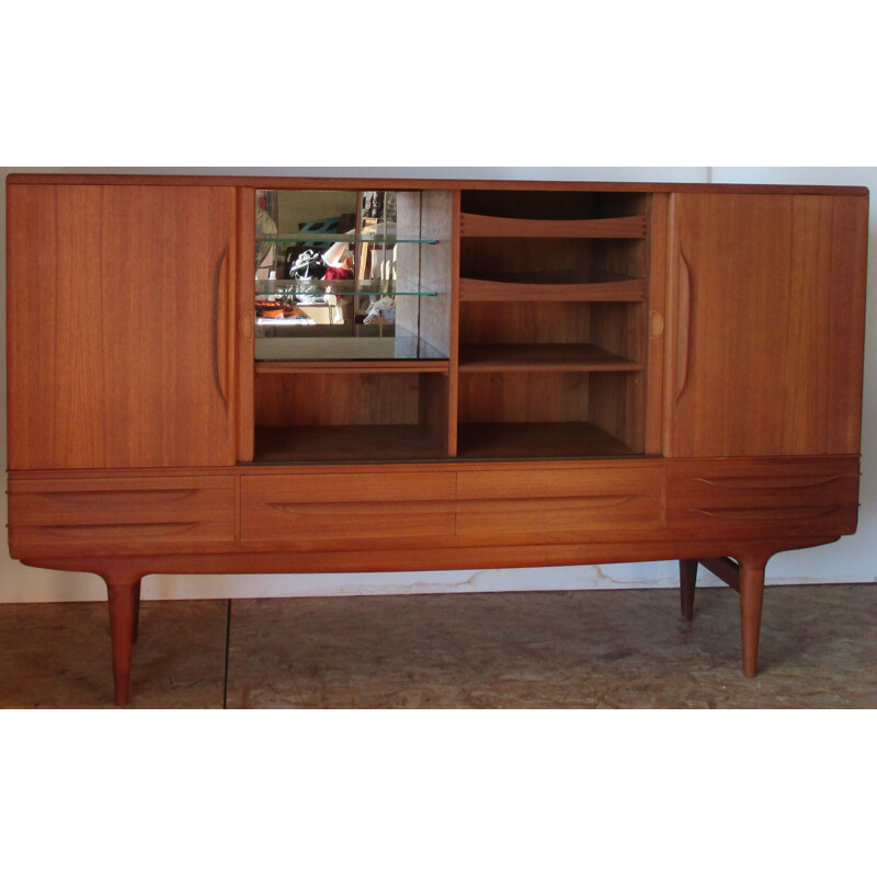 Vintage Danish high sideboard by Johannes Andersen