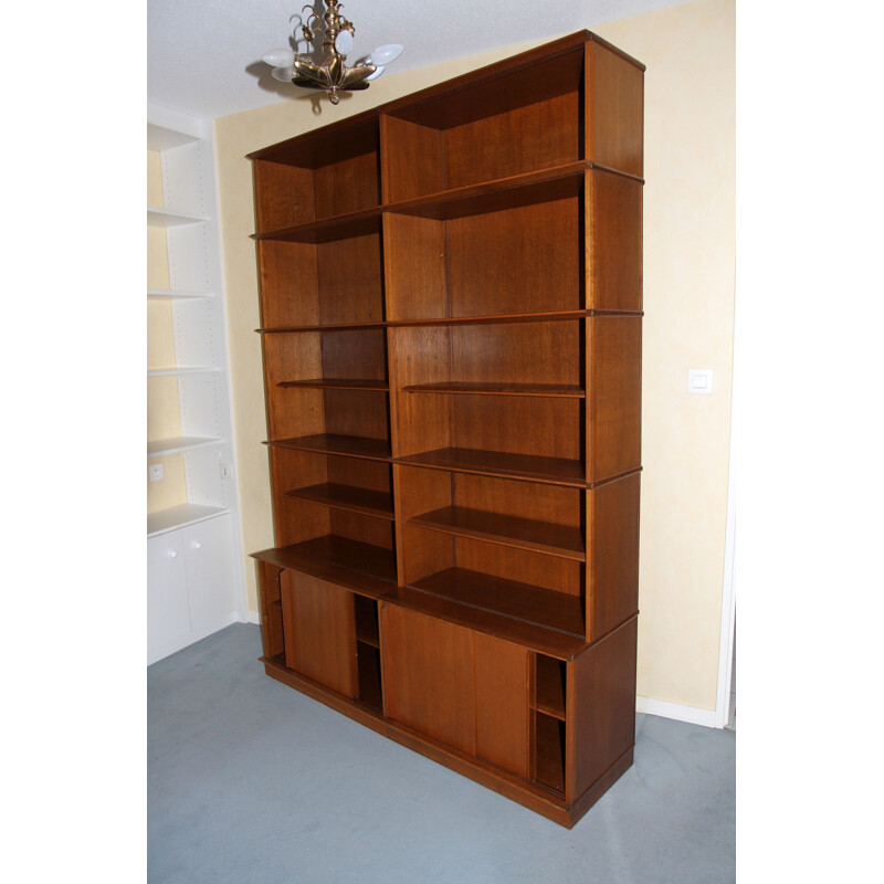 Vintage bookcase in oak by Didier Rozaffy for Oscar