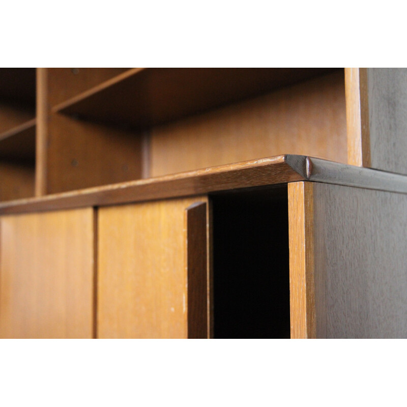 Vintage bookcase in oak by Didier Rozaffy for Oscar