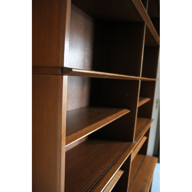 Vintage bookcase in oak by Didier Rozaffy for Oscar