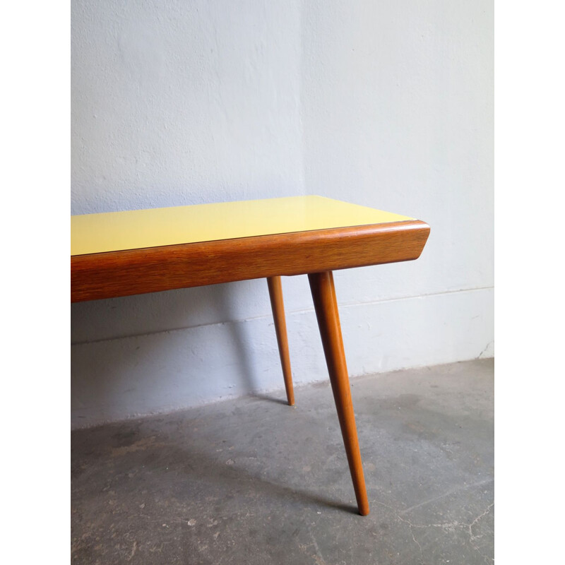 Vintage side table in oak with double formica top