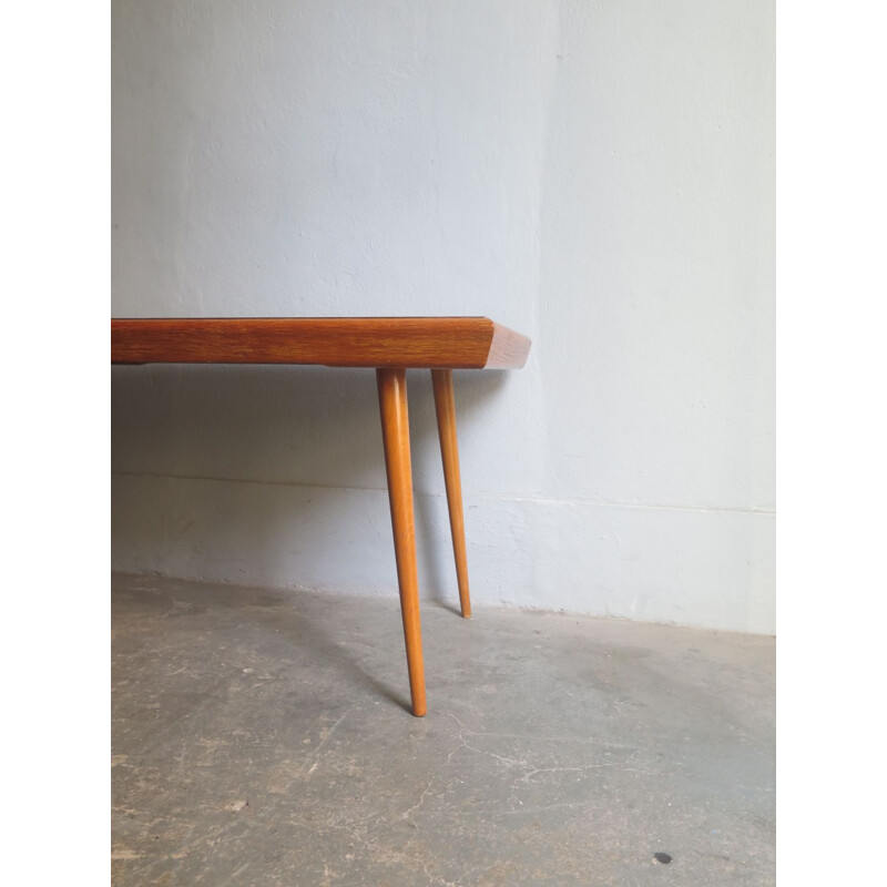 Vintage side table in oak with double formica top