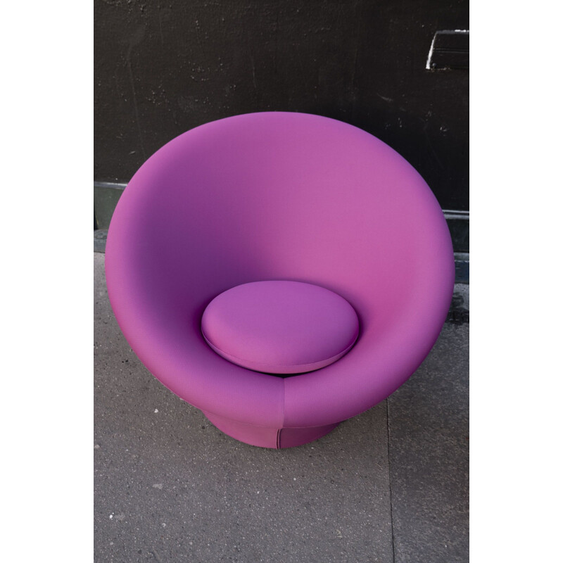 Fauteuil et pouf vintage "Mushroom" violet par Pierre Paulin pour Artifort