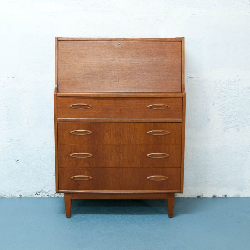 Vintage Scandinavian secretary in teak