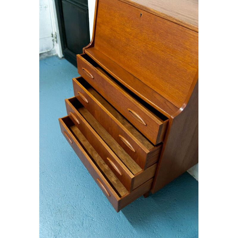 Vintage Scandinavian secretary in teak