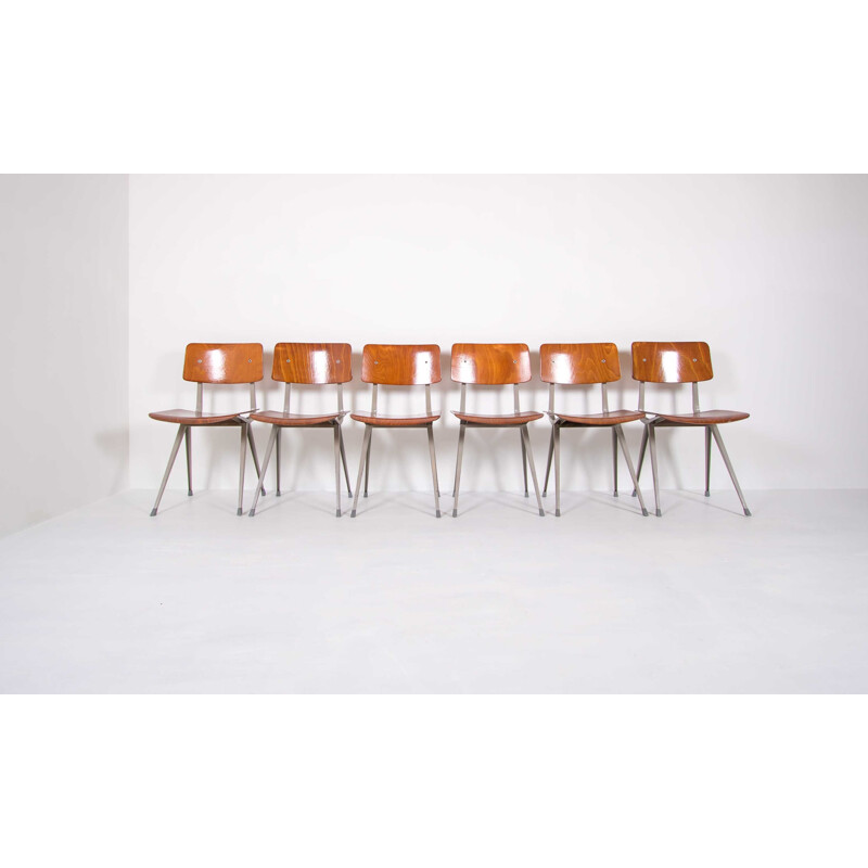 Set of 6 vintage result chairs by Friso Kramer