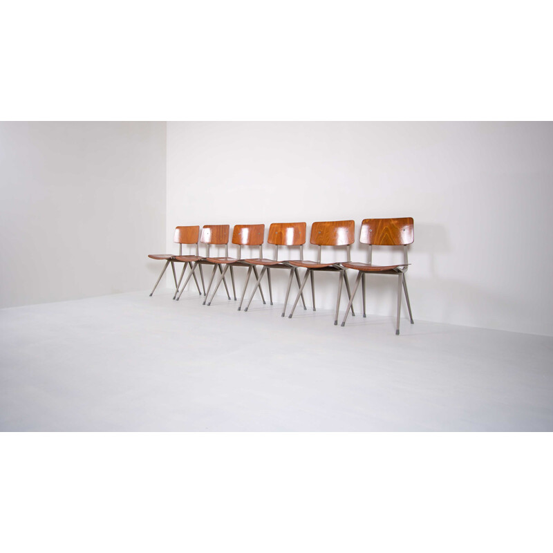 Set of 6 vintage result chairs by Friso Kramer