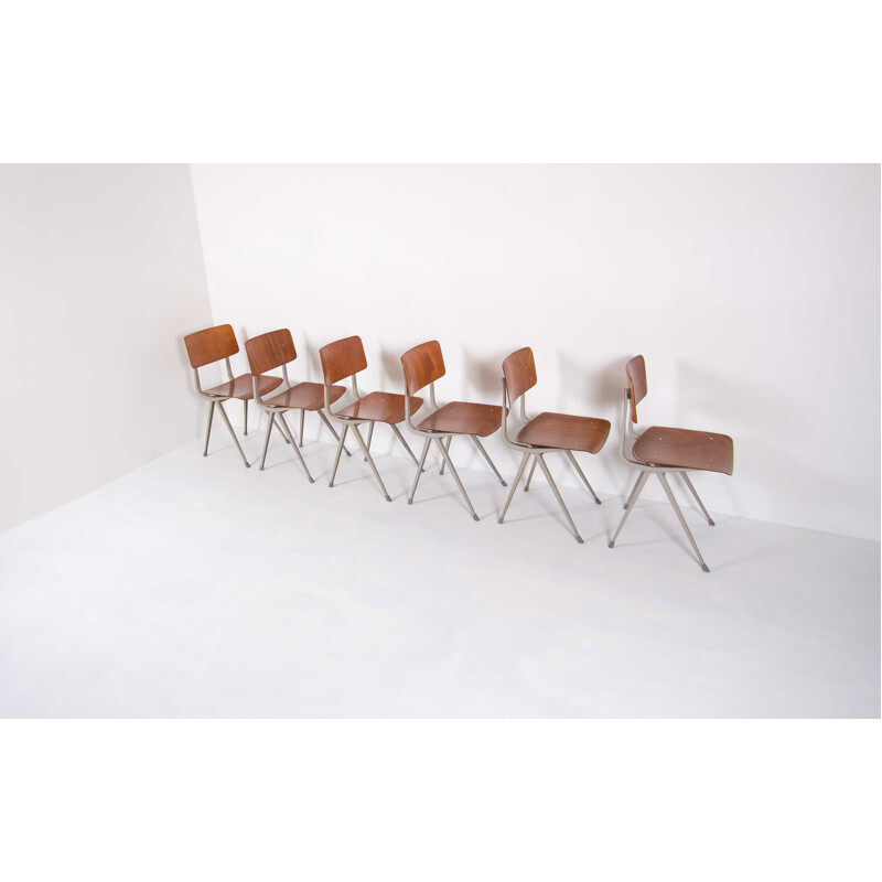 Set of 6 vintage result chairs by Friso Kramer