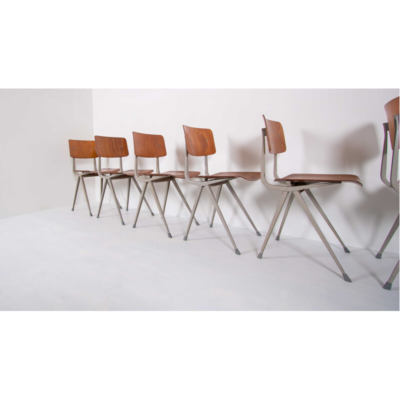 Set of 6 vintage result chairs by Friso Kramer