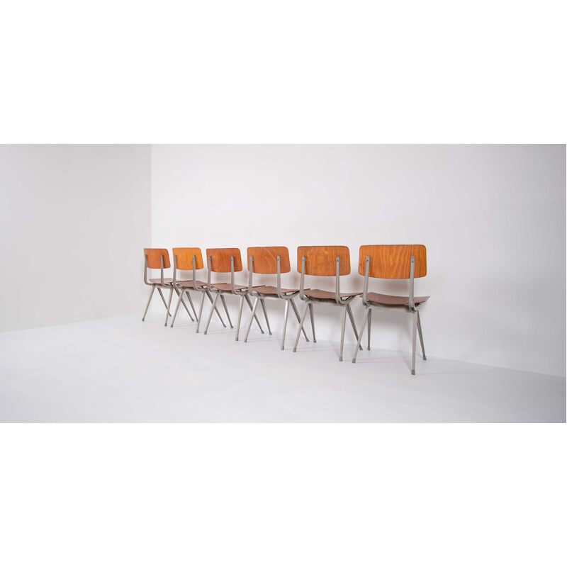 Set of 6 vintage result chairs by Friso Kramer