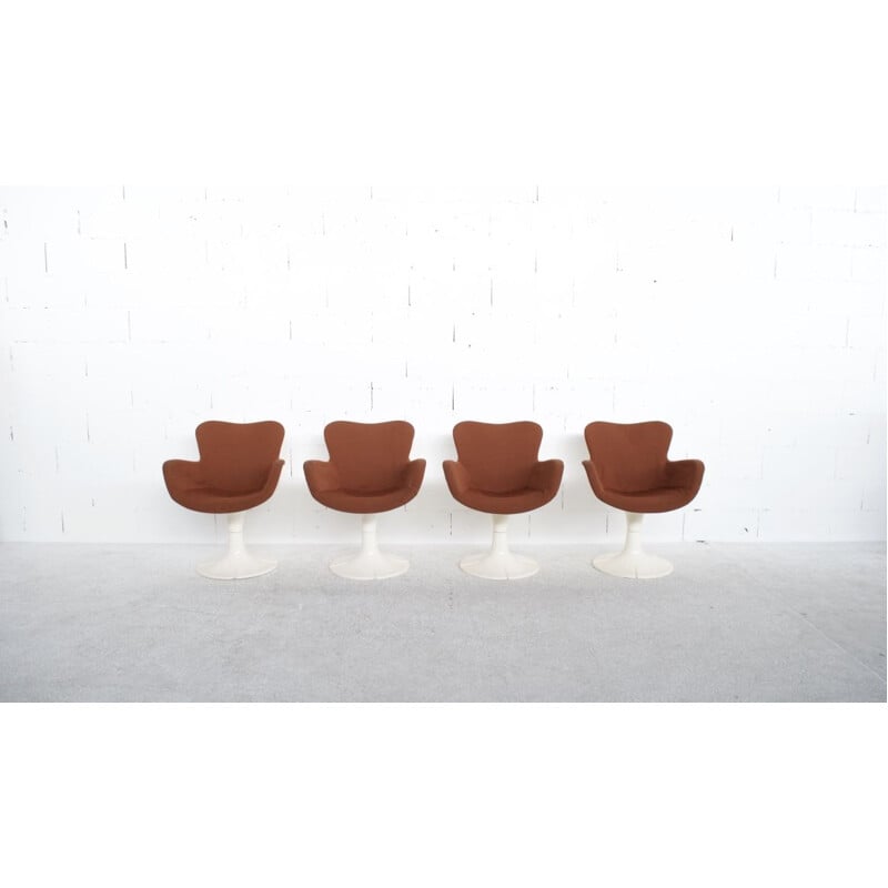 Set of 4 vintage chairs Trèfle by Christian Adam for Airborne