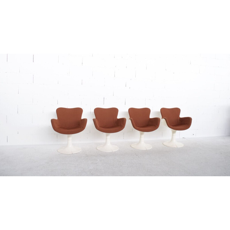 Set of 4 vintage chairs Trèfle by Christian Adam for Airborne