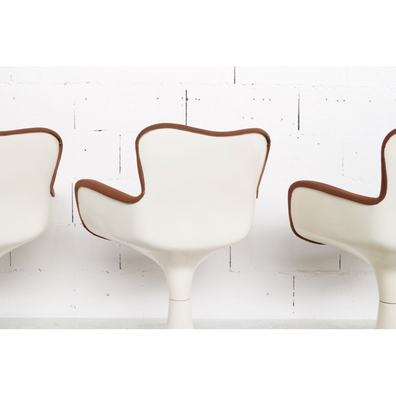 Set of 4 vintage chairs Trèfle by Christian Adam for Airborne