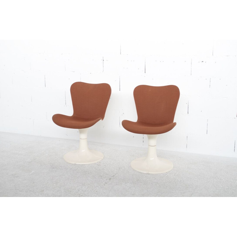 Set of 2 vintage chairs Trèfle by Christian Adam for Airborne