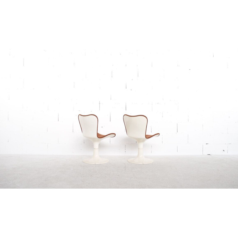 Set of 2 vintage chairs Trèfle by Christian Adam for Airborne