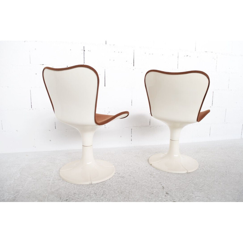Set of 2 vintage chairs Trèfle by Christian Adam for Airborne