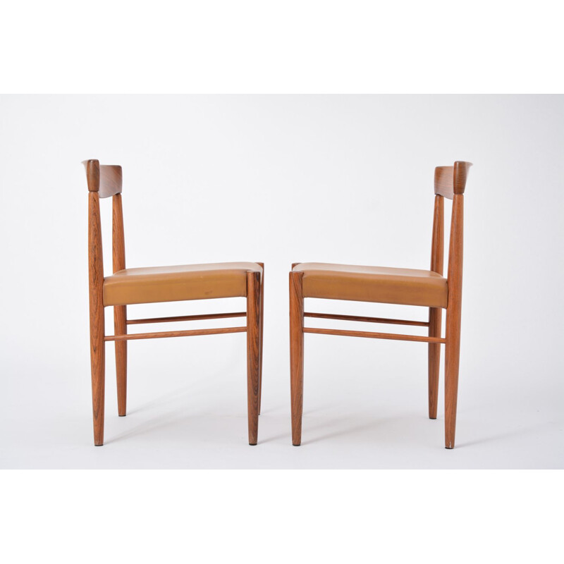 Set of 4 vintage rosewood dining chairs by H.W. Klein for Bramin