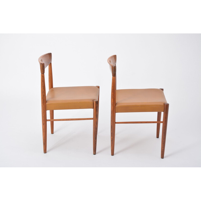 Set of 4 vintage rosewood dining chairs by H.W. Klein for Bramin