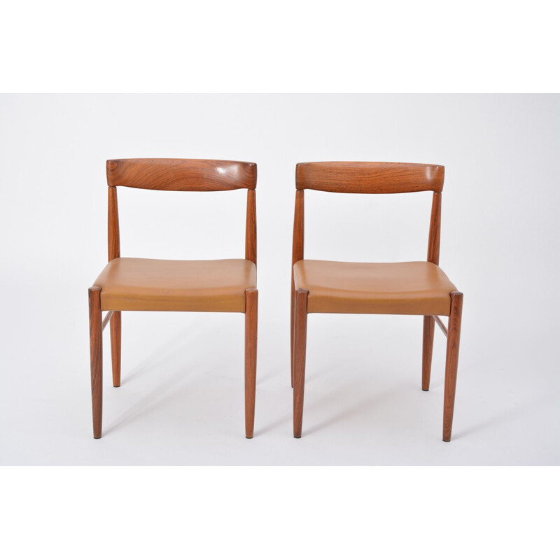 Set of 4 vintage rosewood dining chairs by H.W. Klein for Bramin