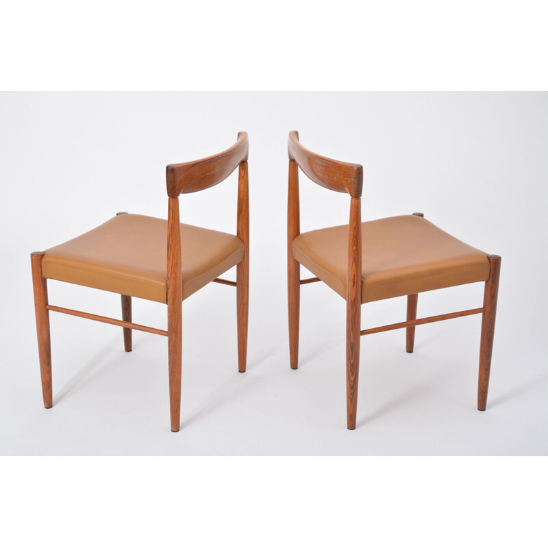 Suite de 4 chaises vintage en palissandre par H.W. Klein pour Bramin