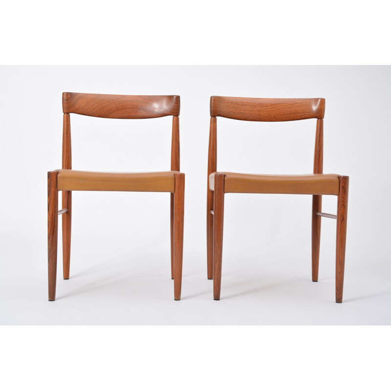 Set of 8 vintage rosewood dining chairs by H.W. Klein for Bramin