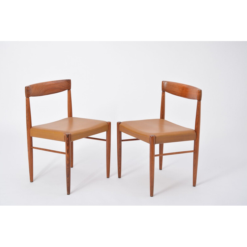 Set of 8 vintage rosewood dining chairs by H.W. Klein for Bramin