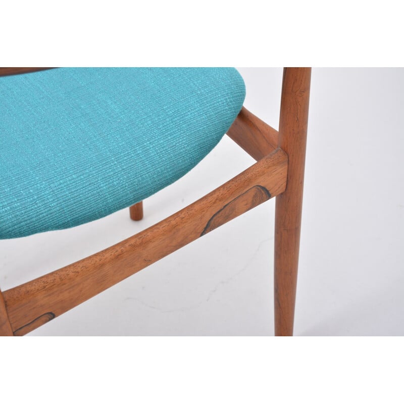 Suite de 6 chaises vintage 39 par Henry Rosengren Hansen pour Brande Møbelfabrik