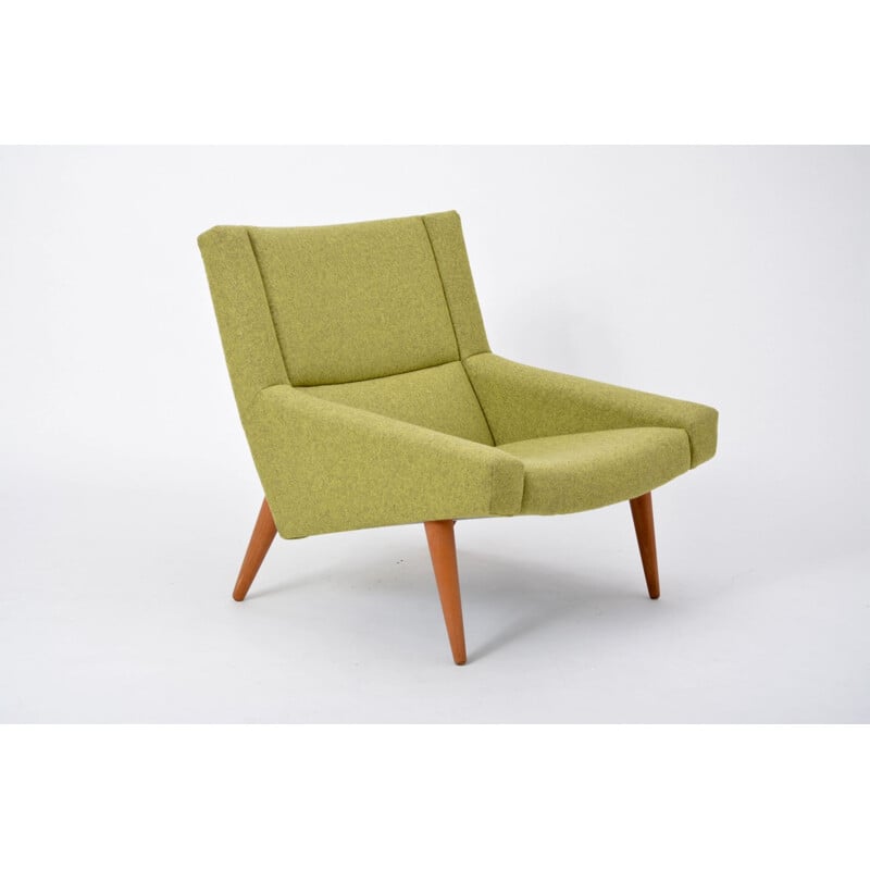 Vintage green Danish lounge chair model 50 by Illum Wikkelso for Soeren Willadsen