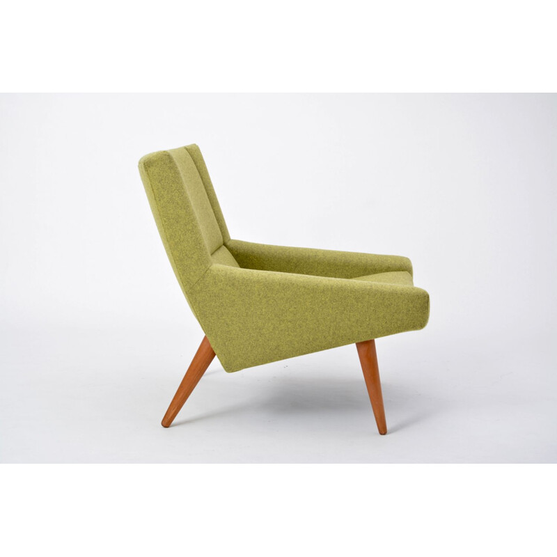 Vintage green Danish lounge chair model 50 by Illum Wikkelso for Soeren Willadsen