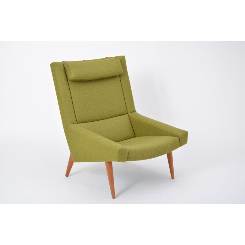 Vintage green lounge chair by Illum Wikkelso for Soren Willadsen