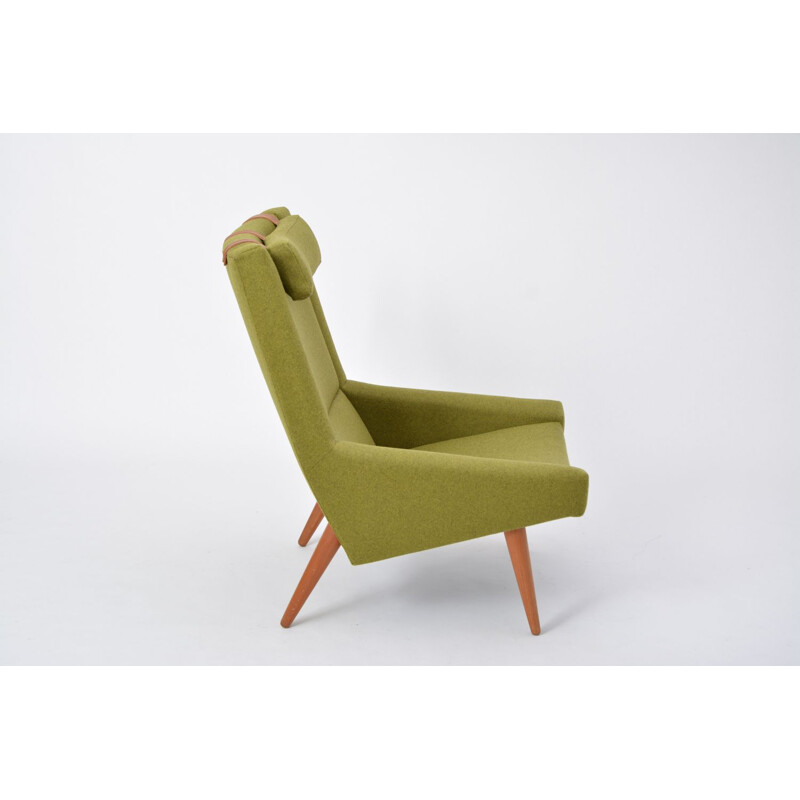 Vintage green lounge chair by Illum Wikkelso for Soren Willadsen